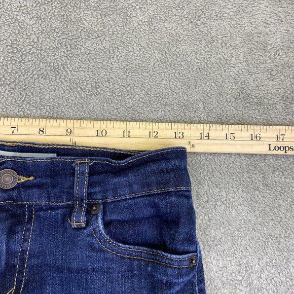 Levis Jeans 14 Reg (Fits 26x25) Blue 519 Extreme Skinny‎ Dark Wash Denim - Picture 7 of 9